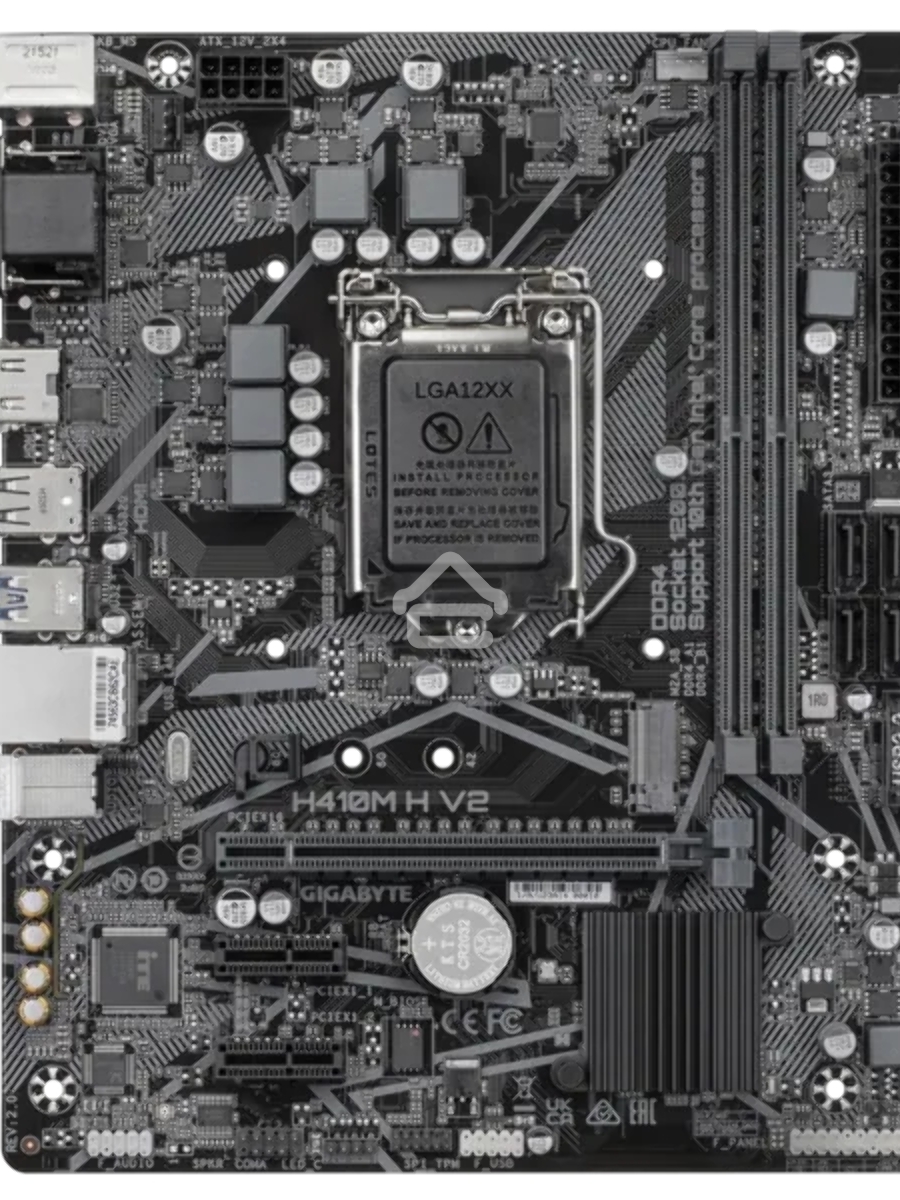 Материнская плата Gigabyte H410M H V2 (2.0/2.1), LGA 1200, Intel H470, 2xDDR4, 4xSATA, 1xM.2, 1xPCIe 3.0 x16, 2xPCIe 3.0 x1, 1xHDMI, 1xVGA, 1x 1Gb LAN, 2xUSB-A 3.2 Gen 1, 4xUSB-A 2.0, 3x3.5 мм, 7.1, Micro ATX
