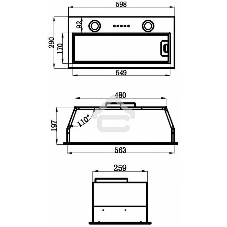 Вытяжка встраиваемая Maunfeld THAMES 601M белый, 60 см, 520 куб. м/ч, 45 дБ