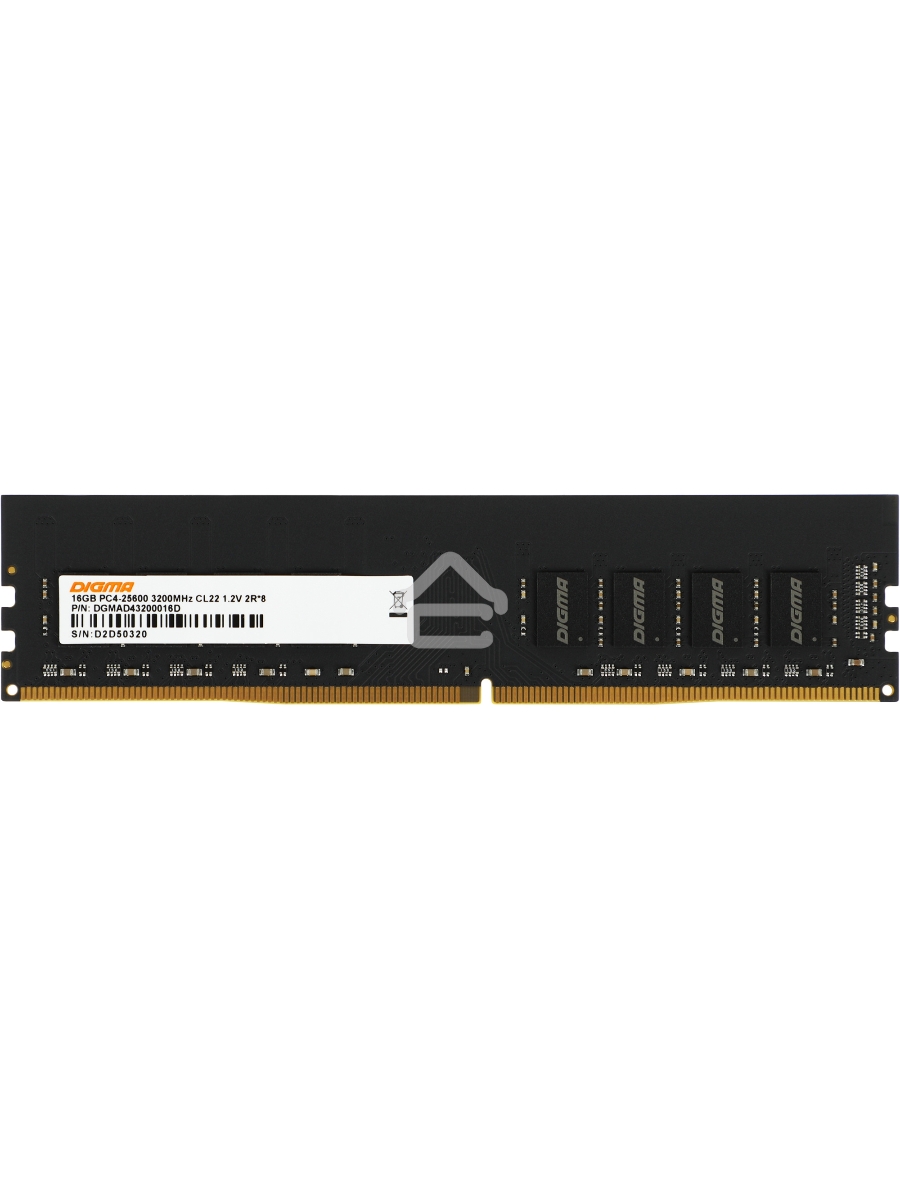 Оперативная память Digma, DDR4, 16GB (1x16 GB), 3200 MHz, CL22, DIMM