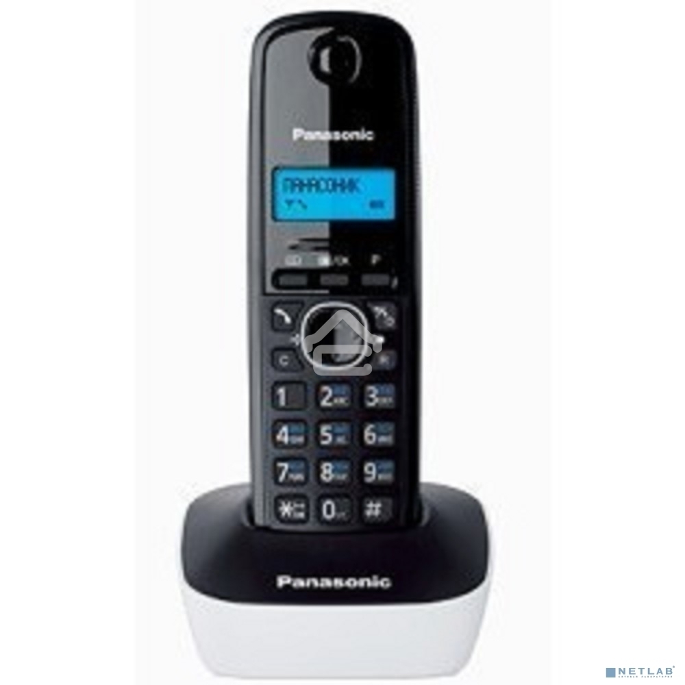 Телефон беспроводной (DECT) Panasonic KX-TG1611RUW (белый) АОН, Caller ID,12 мелодий звонка,подсветка дисплея,поиск трубки