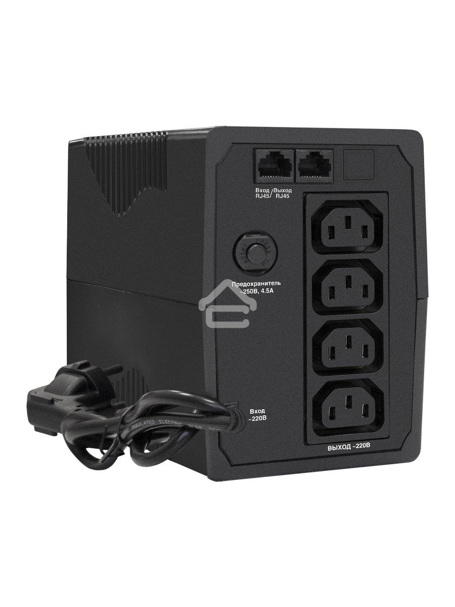 Источник бесперебойного питания ExeGate EP285472RUS Power Back BNB-850.LED.AVR.C13.RJ.USB <850VA/480W, LED, AVR,4*IEC-C13, RJ45/11, USB, Black>