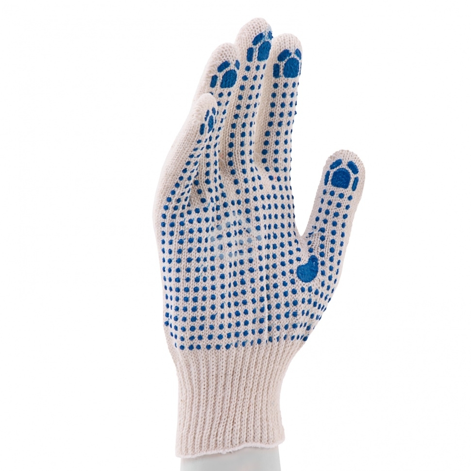 Перчатки трикотажные, с ПВХ точкой, 10 класс Россия