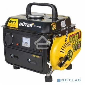 Электрогенератор бензиновый инверторный Huter HT950A, 0.95 кВт, 63 дБ, 16.8 кг