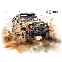 Коврик для мыши Cactus Jeep 250x200x3мм (CS-MP-D11S)