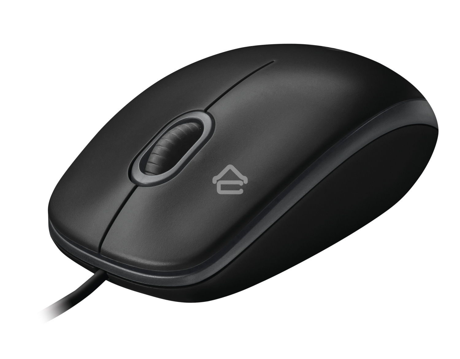 Мышь проводная Logitech B100 черный, 1000 dpi, USB, кнопки - 3