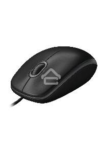 Мышь проводная Logitech B100 черный, 1000 dpi, USB, кнопки - 3