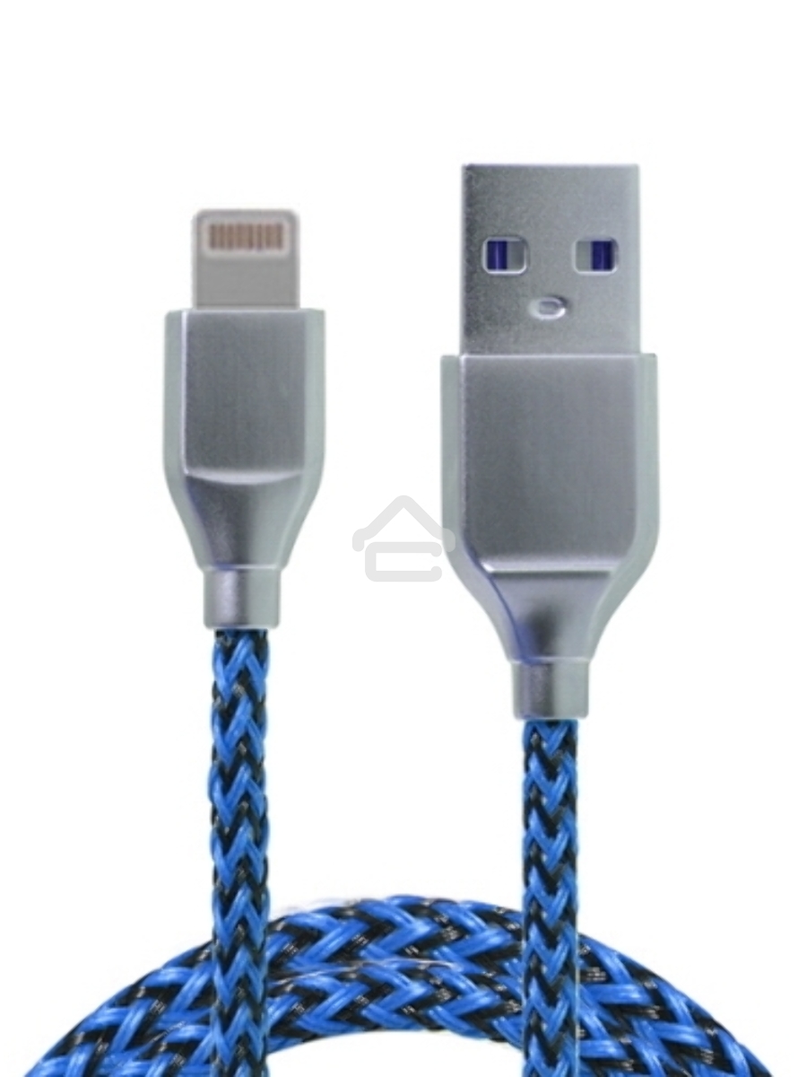Кабель USB ACD-Titan Lightning ~ USB-A Нейлон, 1м, сине-черный (ACD-U927-P5L)