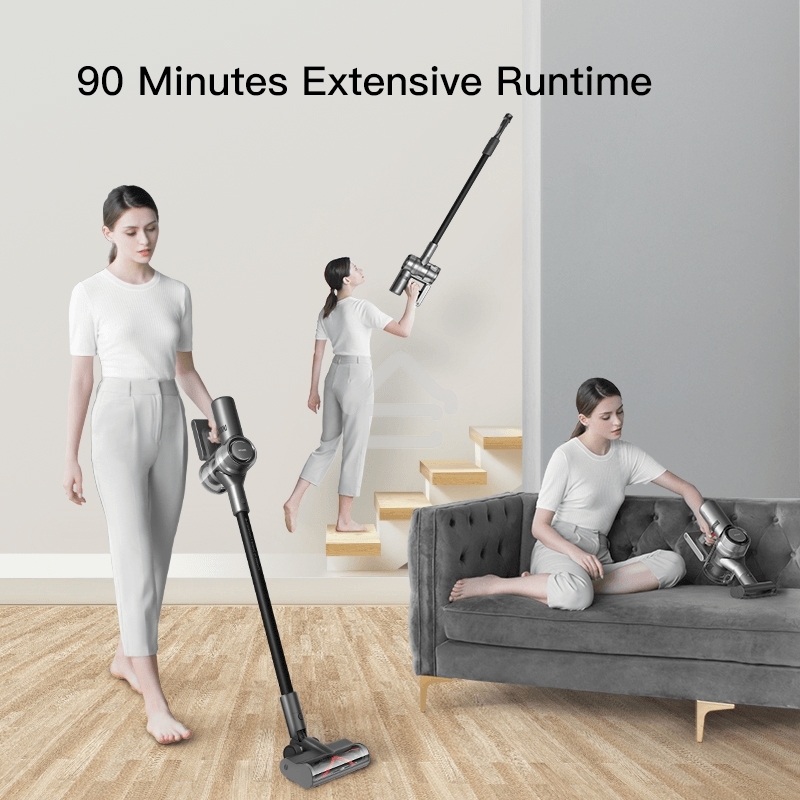 Пылесос вертикальный Dreame Cordless Vacuum Cleaner V12 серый, питание от аккумулятора, 180 Вт, уборка сухая, пылесборник 0.5 л, работа от АКБ max 90 мин