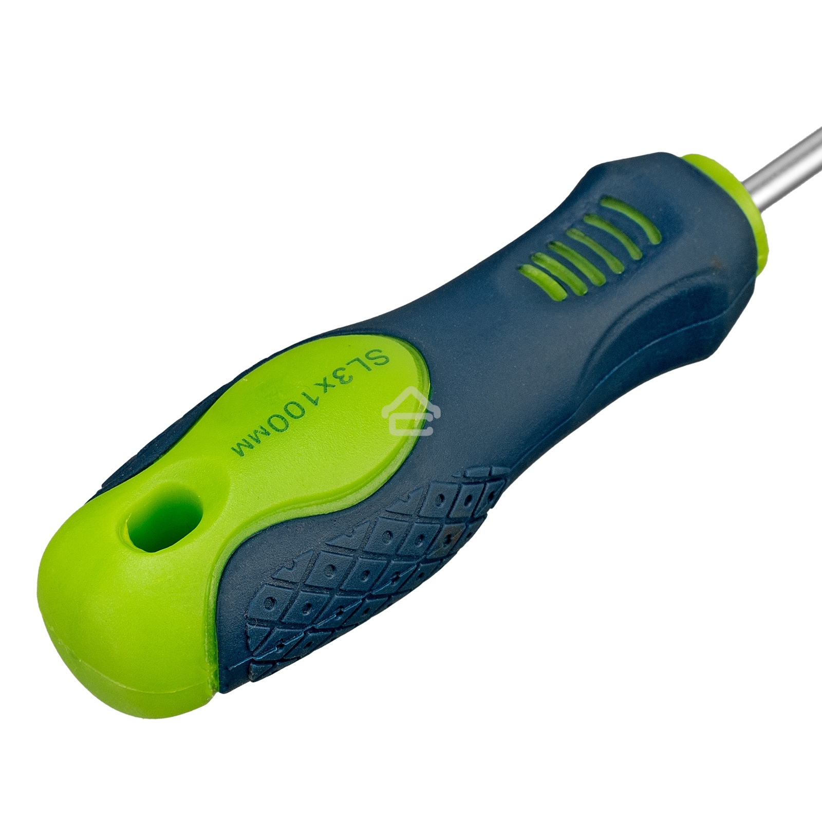 Отвертка Сибртех, SL3,0 х 100 мм, CrV, двухкомпонентная рукоятка