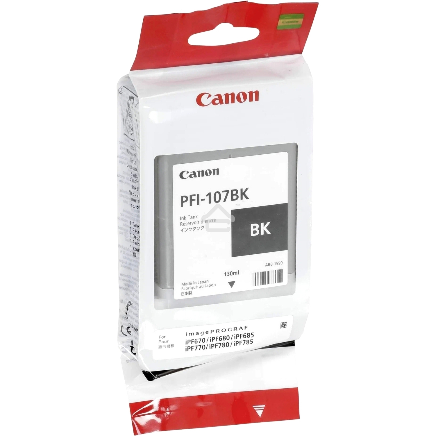 Картридж струйный Canon PFI-107BK (6705B001) черный (130 мл) для Canon iP F680/685/780/785