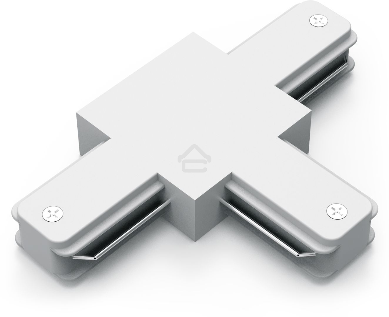 Коннектор для трековых шинопроводов Gauss (T) белый