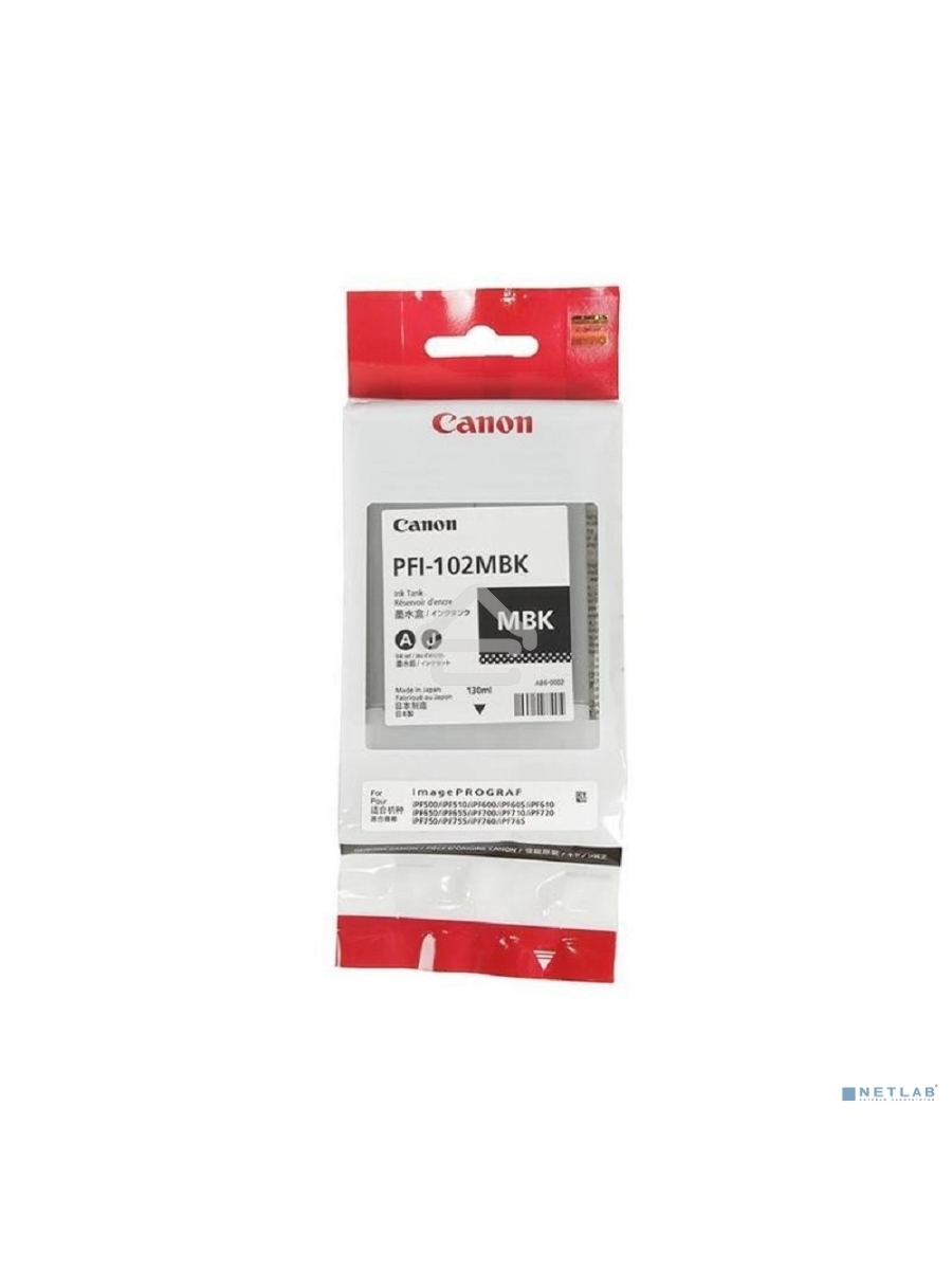 Картридж струйный Canon PFI-102MBk (0894B001) матовый черный, 130 мл., для iPF500/600/700