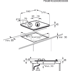 Газовая варочная панель Electrolux KGG6407K черный