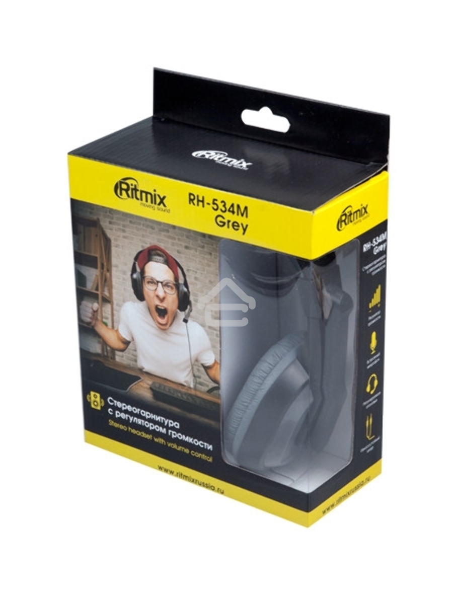 Гарнитура Ritmix RH-534M Gray 