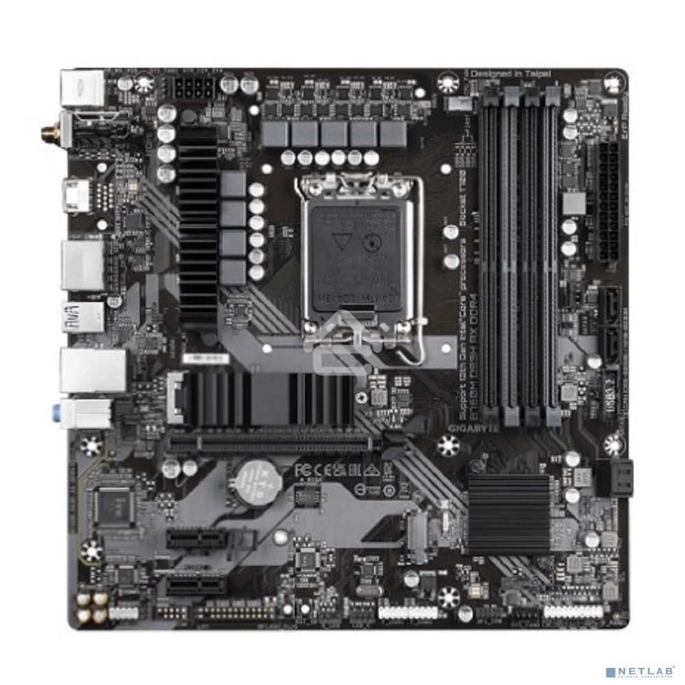 Материнская плата Gigabyte B760M DS3H AX DDR4, LGA 1700, Intel B760, 4xDDR4, 4xSATA, 2xM.2, 1xPCI-E 4.0 x16, 2xPCI-E 4.0 x1, 1xHDMI, 2xDP, 1x 2.5Gb LAN, 3xUSB 3.2 Gen 1, 2xUSB 2.0, 3x3.5 мм, 7.1, Micro-ATX