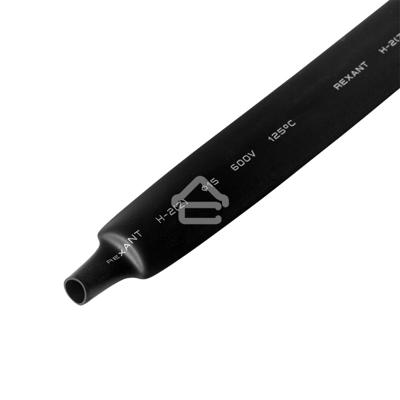 Термоусаживаемая трубка Rexant 15,0/7,5 мм, черная, упаковка 50 шт. по 1 м