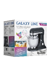 Миксер Galaxy Line GL 2230, черный, планетарный, 700 Вт, 12 скоростей