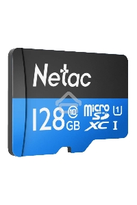 Флеш карта MicroSDXC 128GB Netac Class 10 UHS-I U1 P500 Standart + адаптер [NT02P500STN-128G-R]