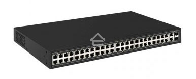 Коммутатор OSNOVO SW-64822(700W) 48 портовый PoE коммутатор, 48*10/100 Base-T PoE, 2*GE Combo Uplink, PoE на порт до 30W, суммарная мощность PoE до 700W