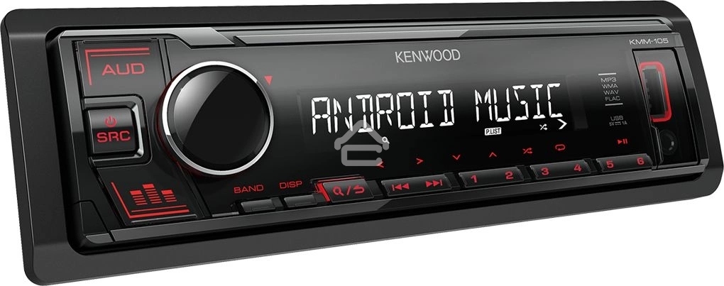Автомагнитола Kenwood KMM-105 1DIN 4x50Вт AUX 1