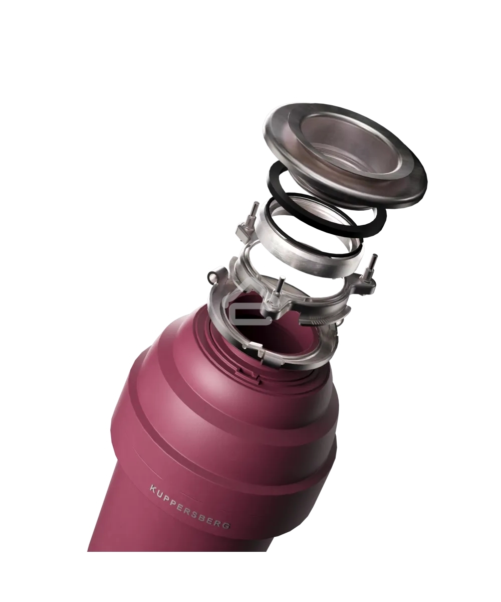 Измельчитель пищевых отходов Kuppersberg WS 750 V, High-Tech, мощность 750 Вт, 3800-4200 об/мин, защита от перегрева, авто выключение, DC мотор, шумоизоляция, уровень шума 70 дБ, винный