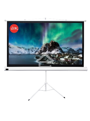 Экран 221x124.5см TriScreen 16:9 напольный рулонный белый  100' Matt White (MW), серый корпус
