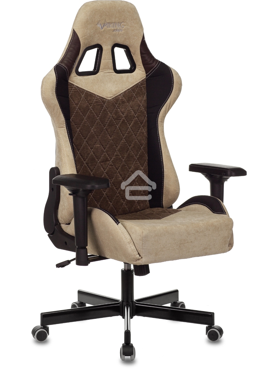 Кресло игровое Бюрократ VIKING 7 KNIGHT BR FABRIC коричневый текстиль/эко.кожа крестовина металл/пластик