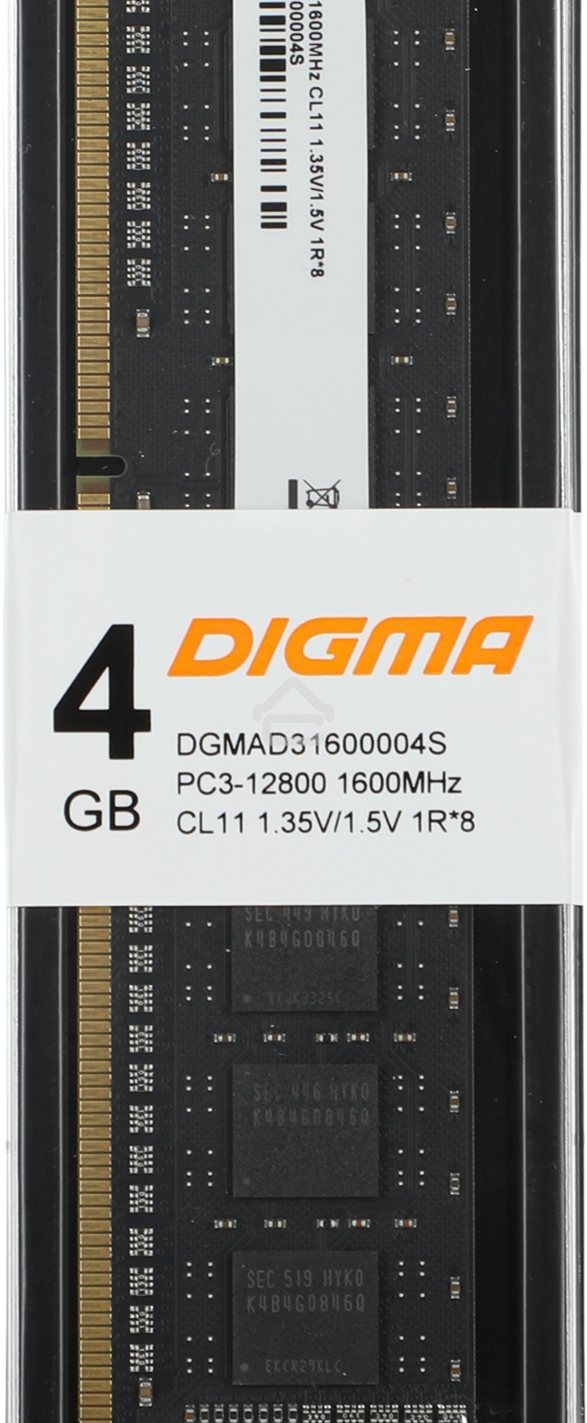Оперативная память Digma, DDR3, 4GB (1x4GB), 1600MHz, CL11, DIMM
