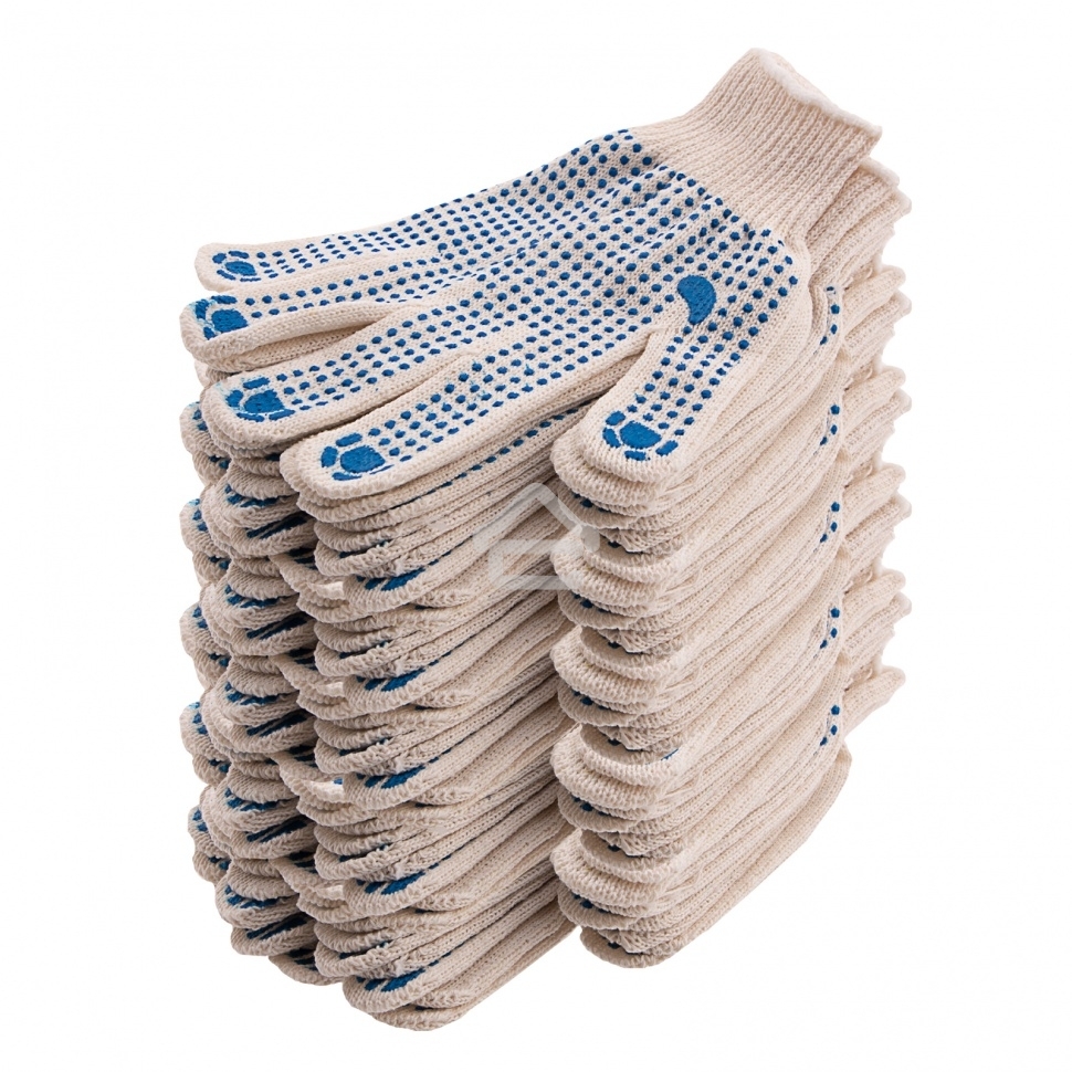 Перчатки трикотажные, с ПВХ точкой, 10 класс Россия