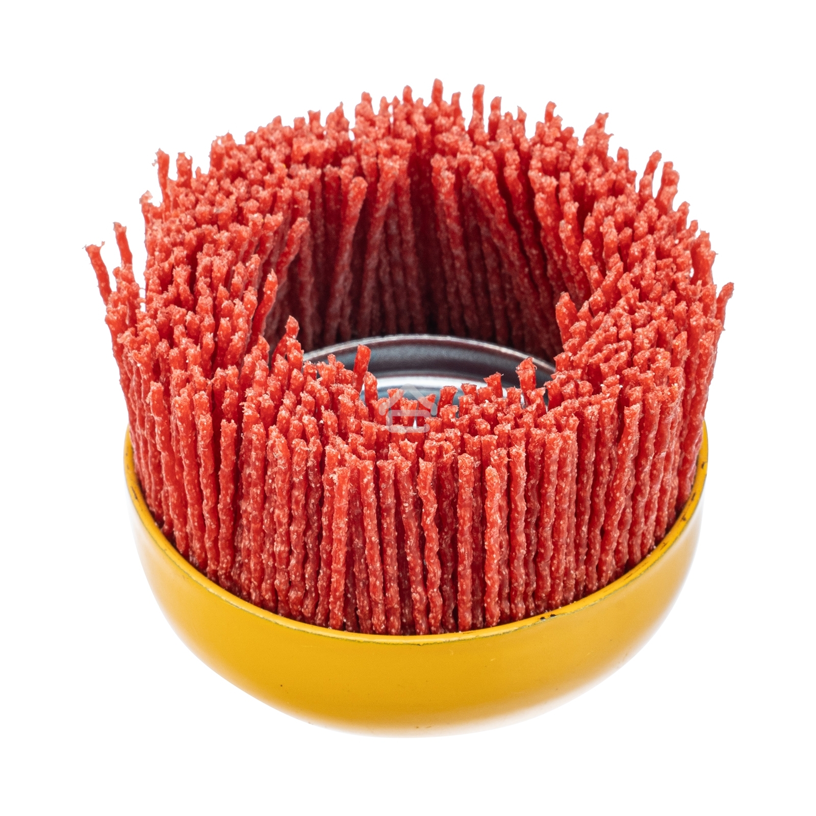 Щетка для УШМ Denzel 75 мм, чашка, нейлоновая щетина, М14