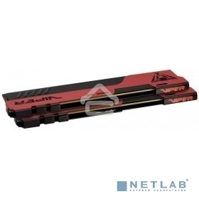 Оперативная память Patriot Viper Elite II, DDR4, 16Gb (2x8 Gb), 3200 MHz, CL18, DIMM, радиатор, красный, черный