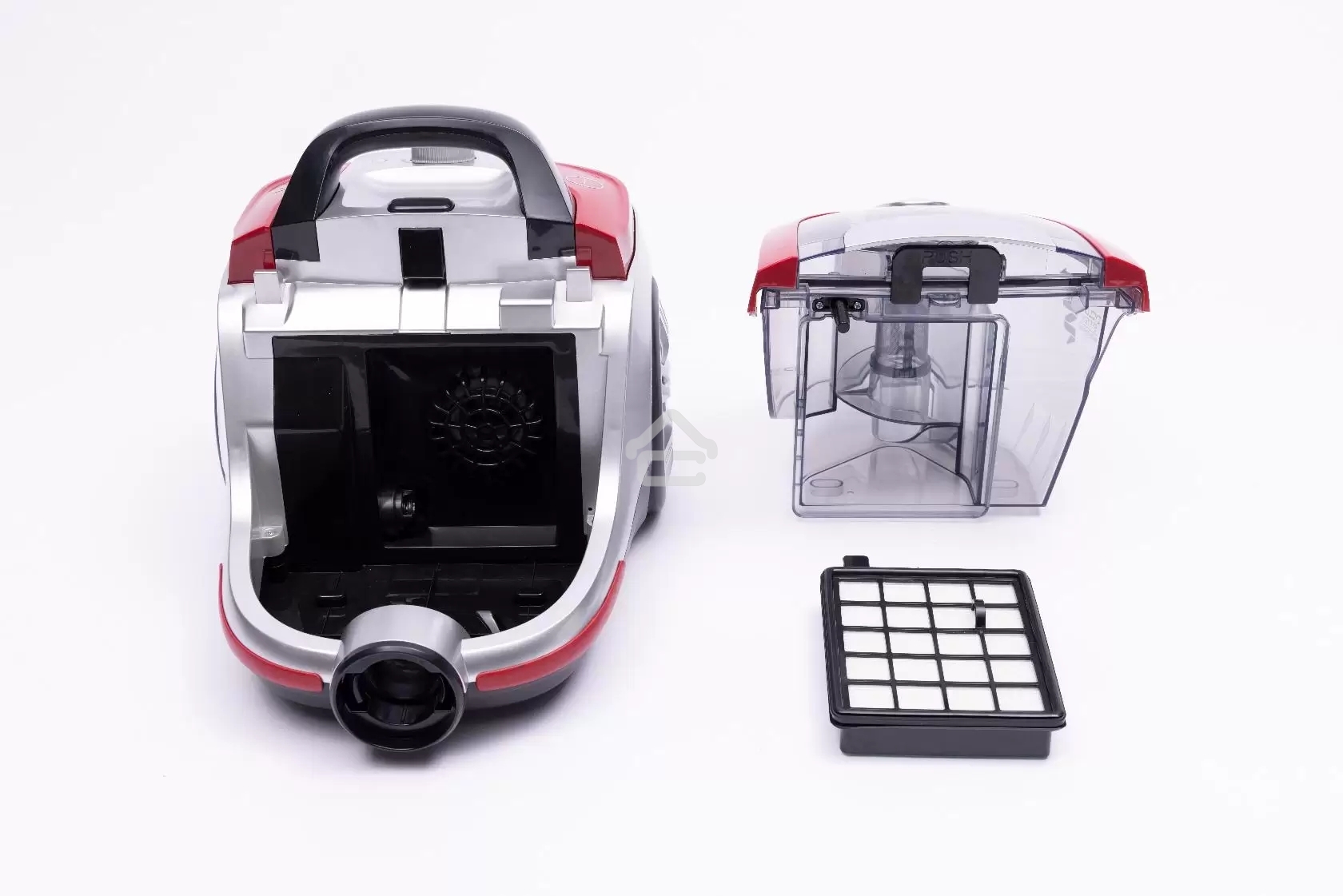 Пылесос Sharp ECNB16RR красный, 320/1600 Вт, уборка сухая, пылесборник контейнер 1 л