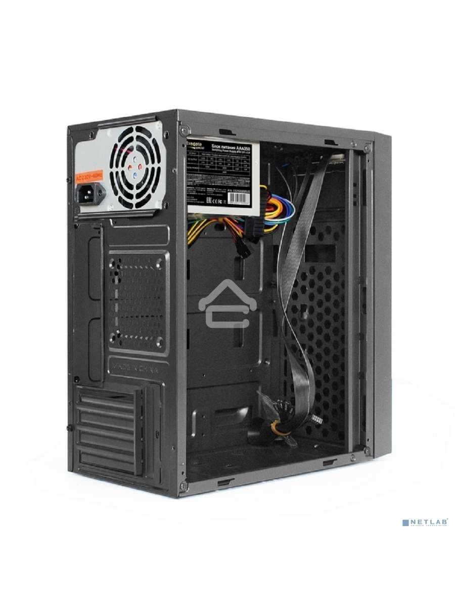 Корпус Minitower ExeGate BAA-113-AAA350 (mATX, БП AAA350 с вент. 8см, 2*USB, аудио, черный)