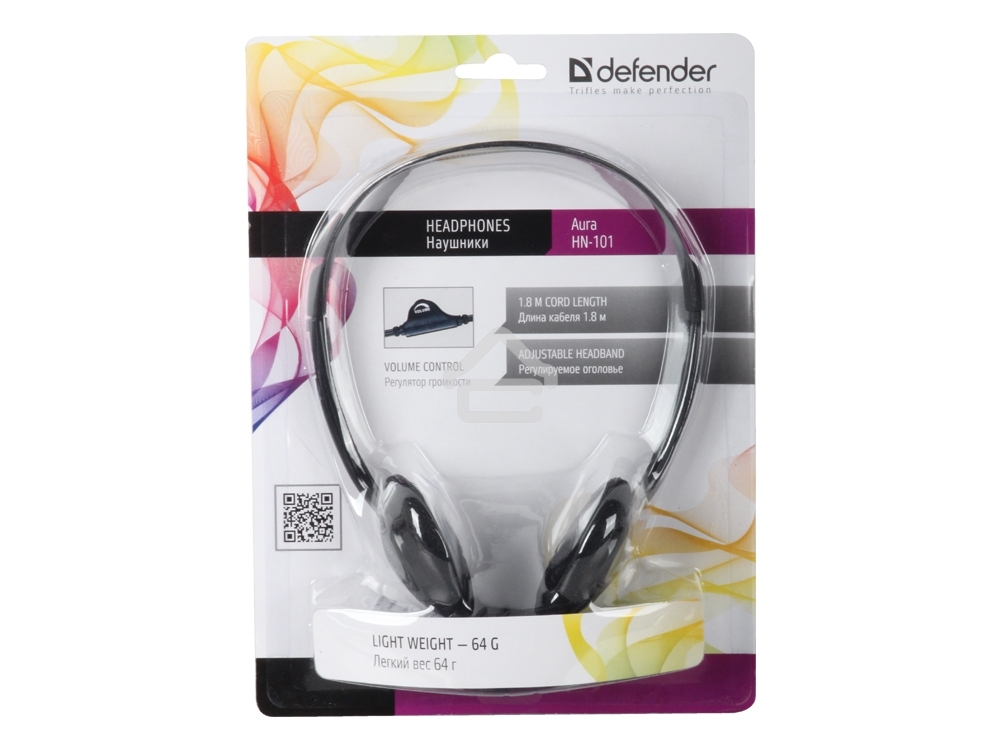 Нaушники Defender AURA 101 черный