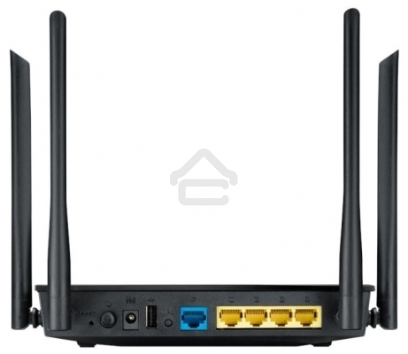 Маршрутизатор беспроводной Asus RT-AC1200 10/100BASE-TX черный (Dual Band)