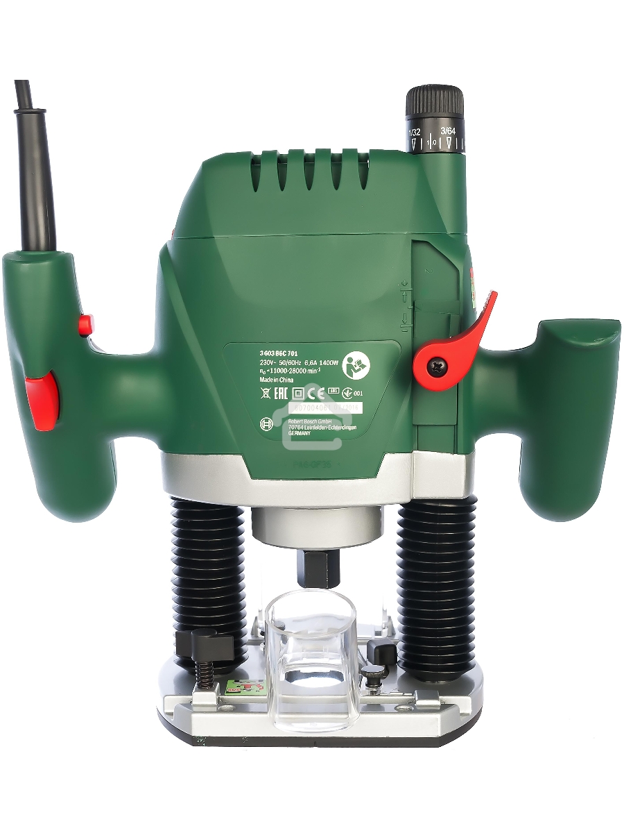 Фрезеры Bosch POF 1400 ACE 060326C820 Фрезерная машина { 1400 Вт, 11000–28000 об/мин, 55мм, 3.5 кг }