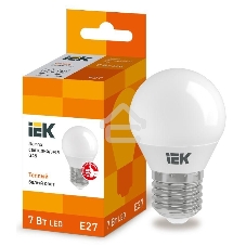Лампа cветодиодная Iek LLE-G45-7-230-30-E27 ECO G45 шар 7Вт 230В 3000К E27 IEK