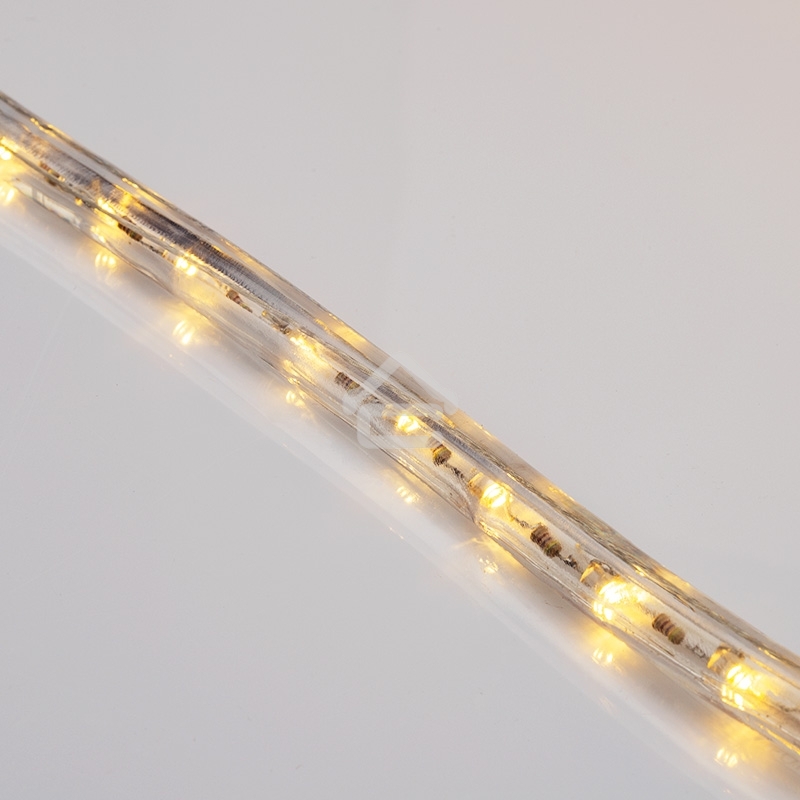 Дюралайт LED, постоянное свечение (2W) - ТЕПЛЫЙ БЕЛЫЙ, 24 LED/м Ø10мм, бухта 100м