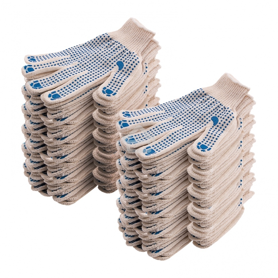 Перчатки трикотажные, с ПВХ точкой, 10 класс Россия