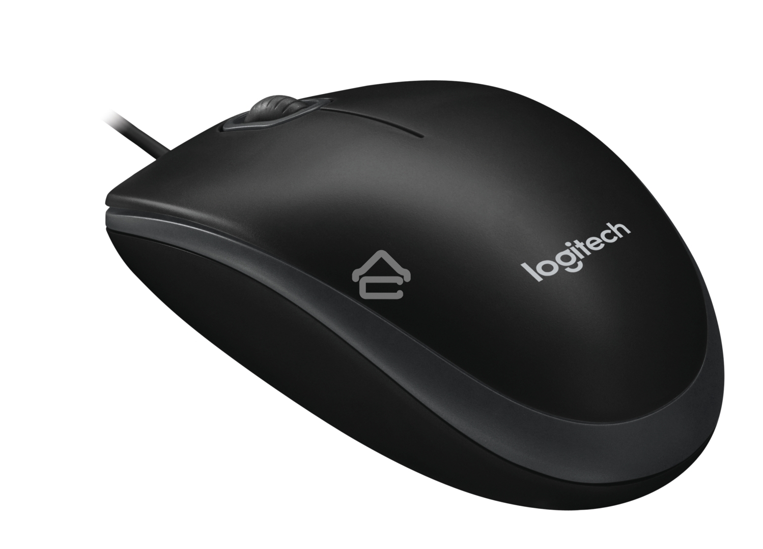 Мышь проводная Logitech B100 черный, 1000 dpi, USB, кнопки - 3