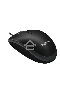 Мышь проводная Logitech B100 черный, 1000 dpi, USB, кнопки - 3