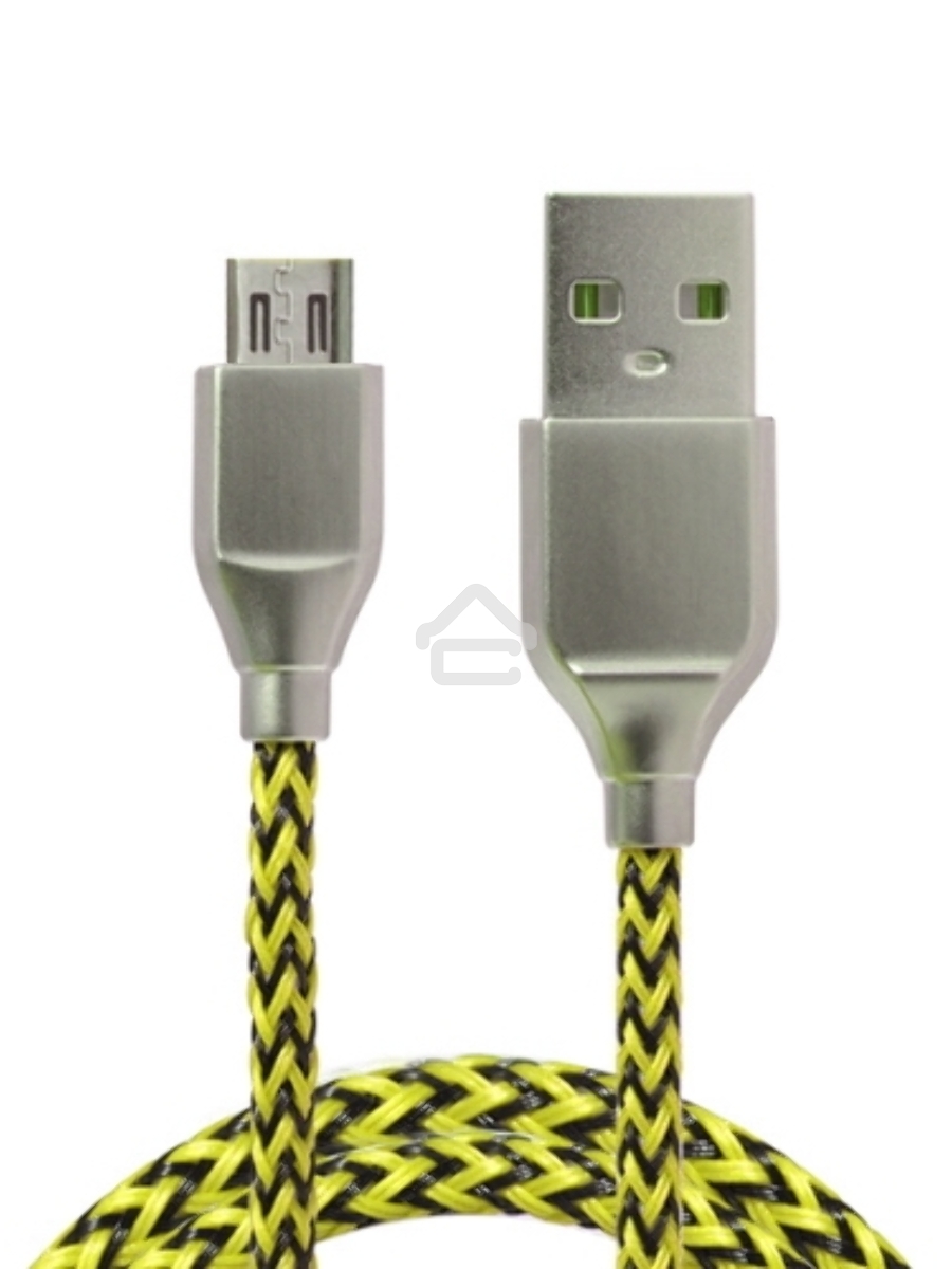 Кабель USB ACD-Titan Type-C ~ USB-A Нейлон, 1м, желто-черный (ACD-U927-C2Y)