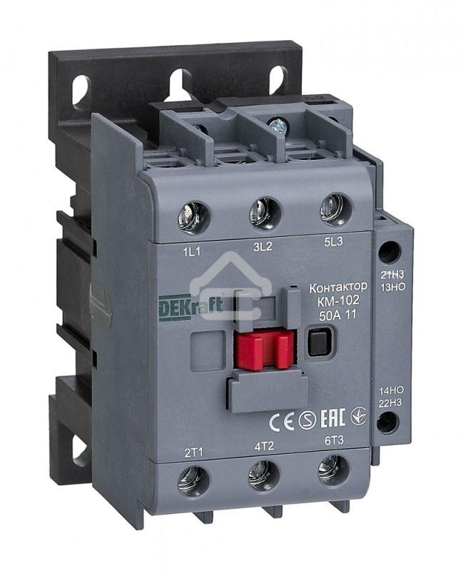 Контактор КМ-102 3п/50А 1НО+1НЗ 230В AC SchE 22007DEK