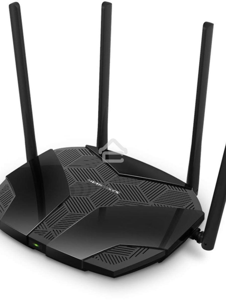 Роутер Mercusys MR70X AX1800 Dual-Band WiFi 6 Router, 574 Mbps at 2.4 GHz + 1201 Mbps at 5 GHz,4× Fixed External Antennas, 3× Gigabit LAN Ports, 1× Gigabit WAN Port, 1024-QAM, OFDMA, Router/Access Point Mode, MU-MIMO, WPA3, TWT, BSS Color