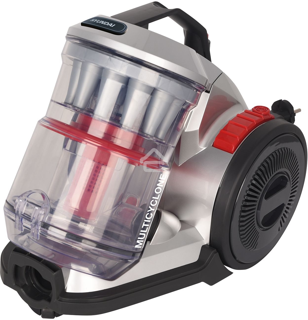 Пылесос Hyundai HYV-C2950 черный/красный, 380/2400 Вт, уборка сухая, пылесборник контейнер 3.5 л