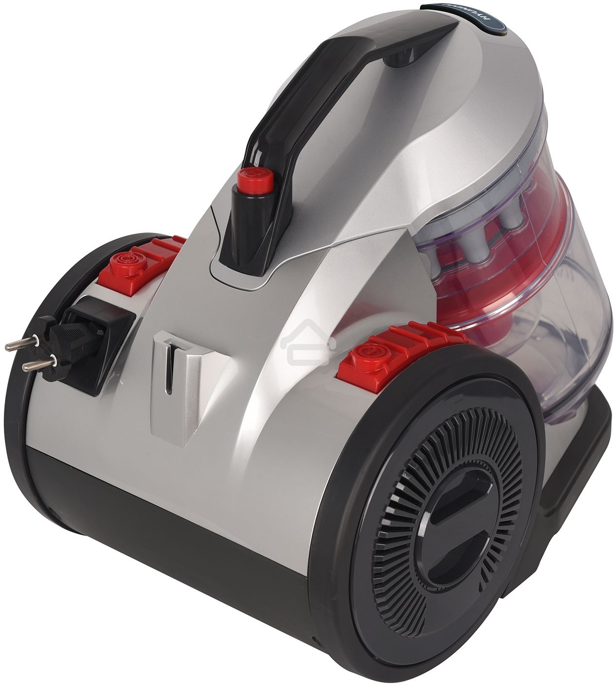 Пылесос Hyundai HYV-C2950 черный/красный, 380/2400 Вт, уборка сухая, пылесборник контейнер 3.5 л