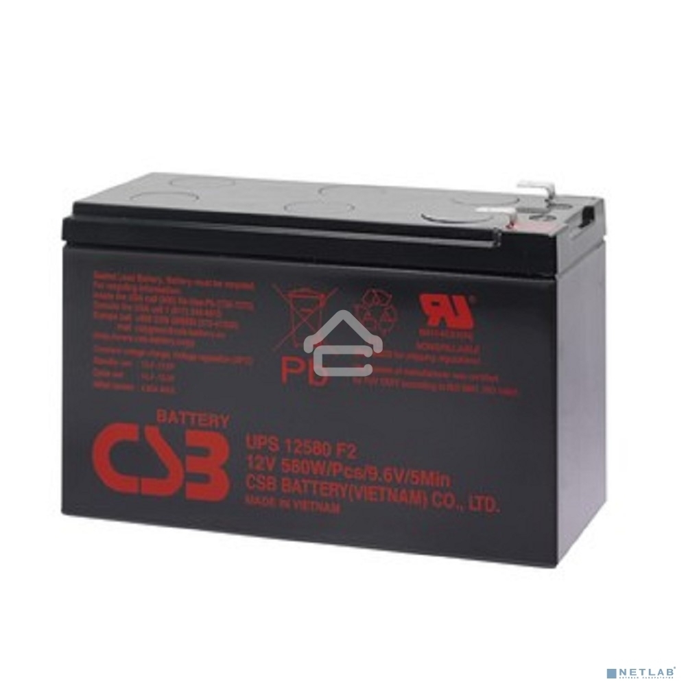 Батарея CSB 12V 10,5Ah UPS12580 клеммы F2