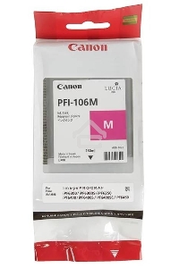 Картридж струйный Canon PFI-106 M (6623B001) пурпурный (130 мл) для Canon iPF6300S/6400/6450