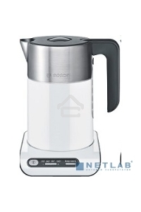 Чайник электрический Bosch TWK8611P 1.5л. 2400Вт белый/серебристый (корпус: нержавеющая сталь)