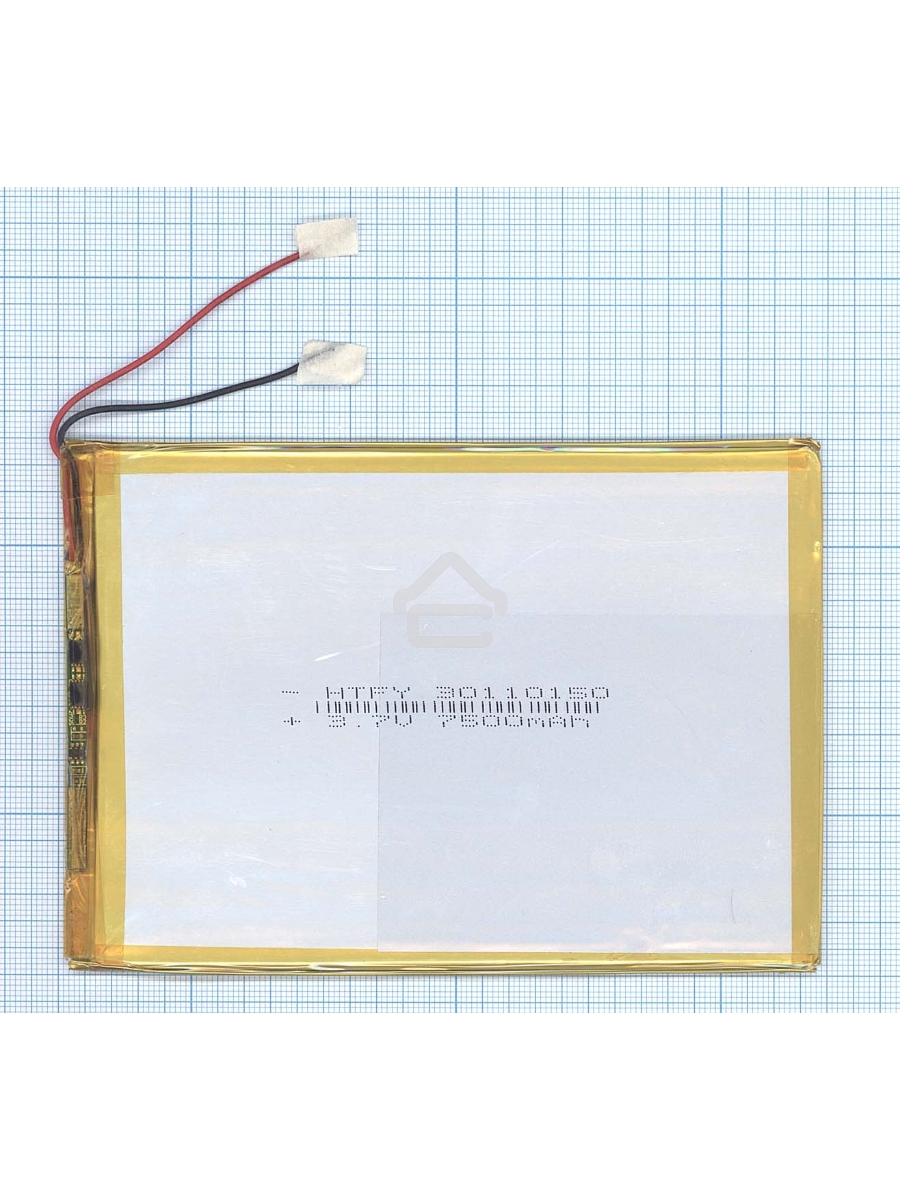 Аккумулятор Li-Pol (батарея) 3*110*150мм 2pin 3.7V/7500mAh